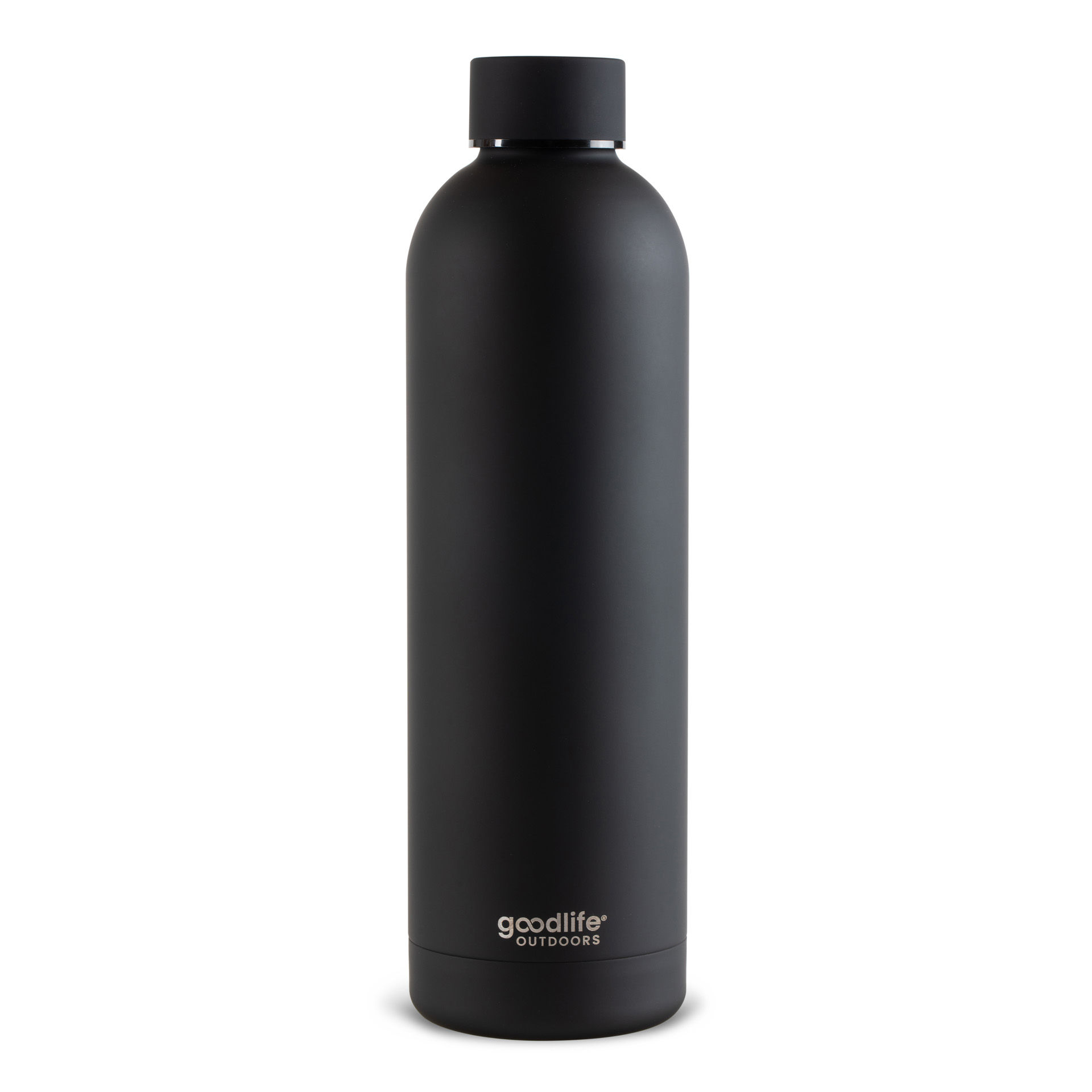בקבוק נירוסטה שחור 750ML דפוס גומי